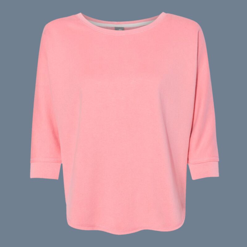 Women's Lounge Fleece Dolman Crewneck Sweatshirt Thumbnail