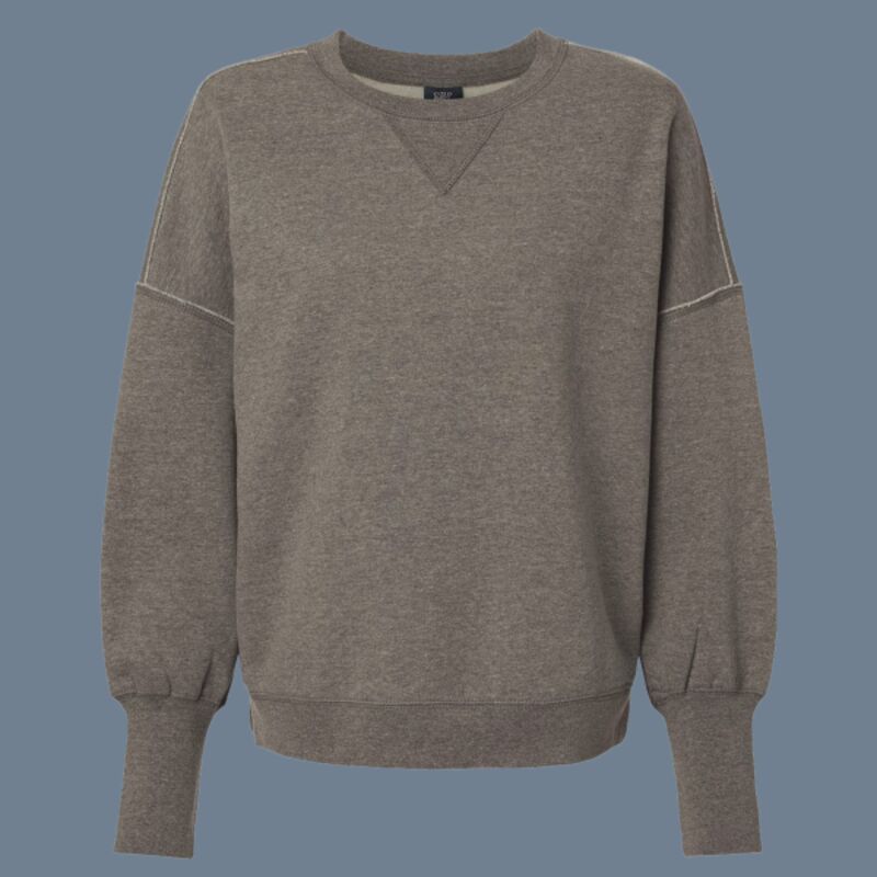 Women's Sueded Fleece Crewneck Sweatshirt Thumbnail