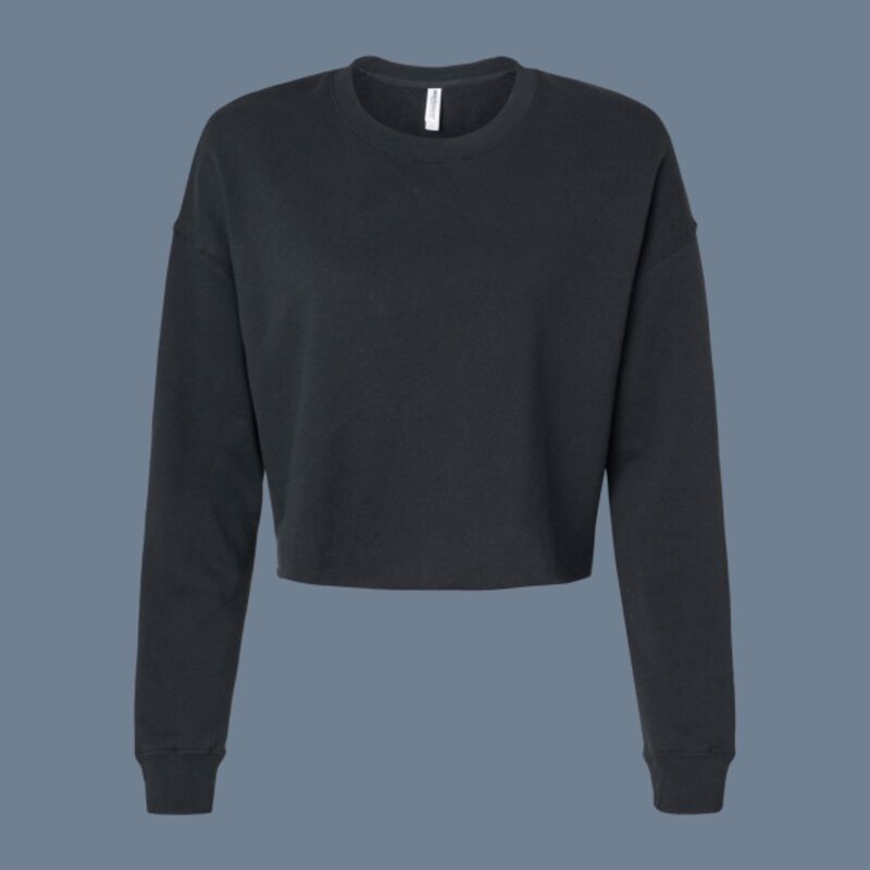 Women's Lightweight Crop Crewneck Sweatshirt Thumbnail