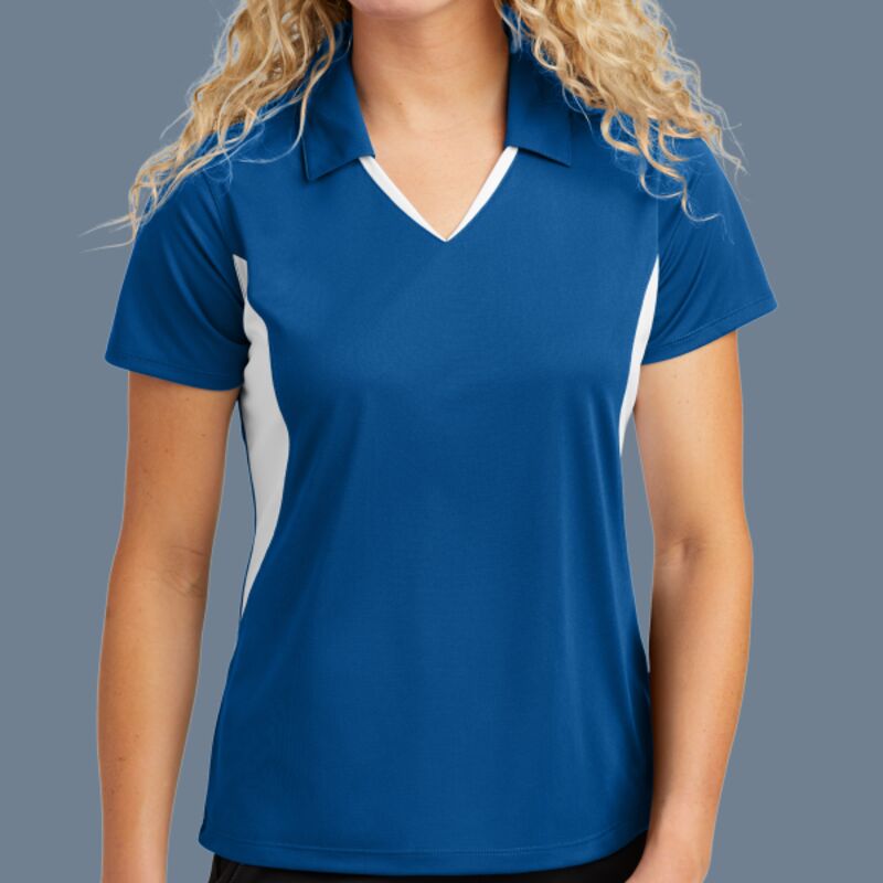 Women's Side Blocked Micropique Sport Wick ® Polo Thumbnail