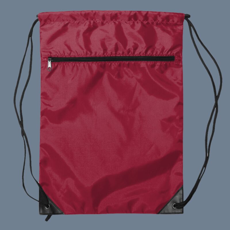 Zippered Drawstring Backpack Thumbnail