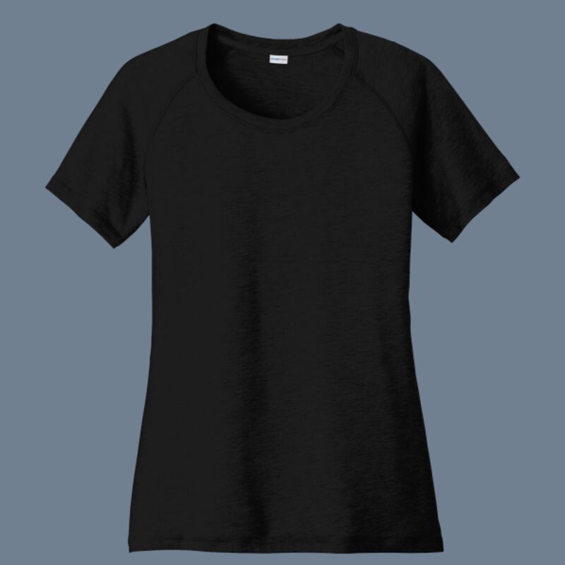 Women's PosiCharge ® Tri Blend Wicking Scoop Neck Raglan Tee Thumbnail