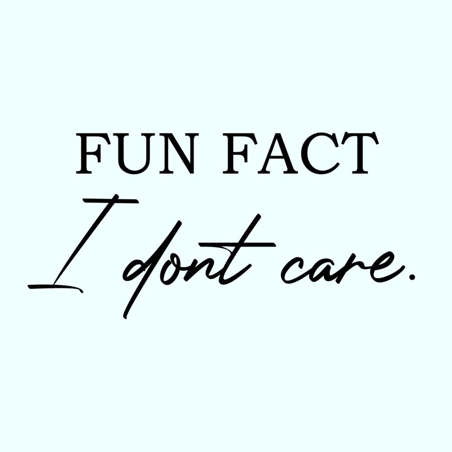 FUN FACT - I DON'T CARE Thumbnail