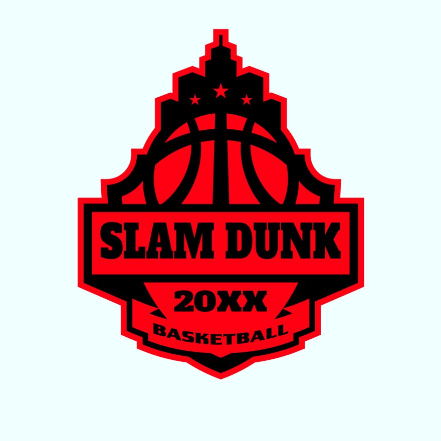 SLAM DUNK Basketball Logo Template Thumbnail