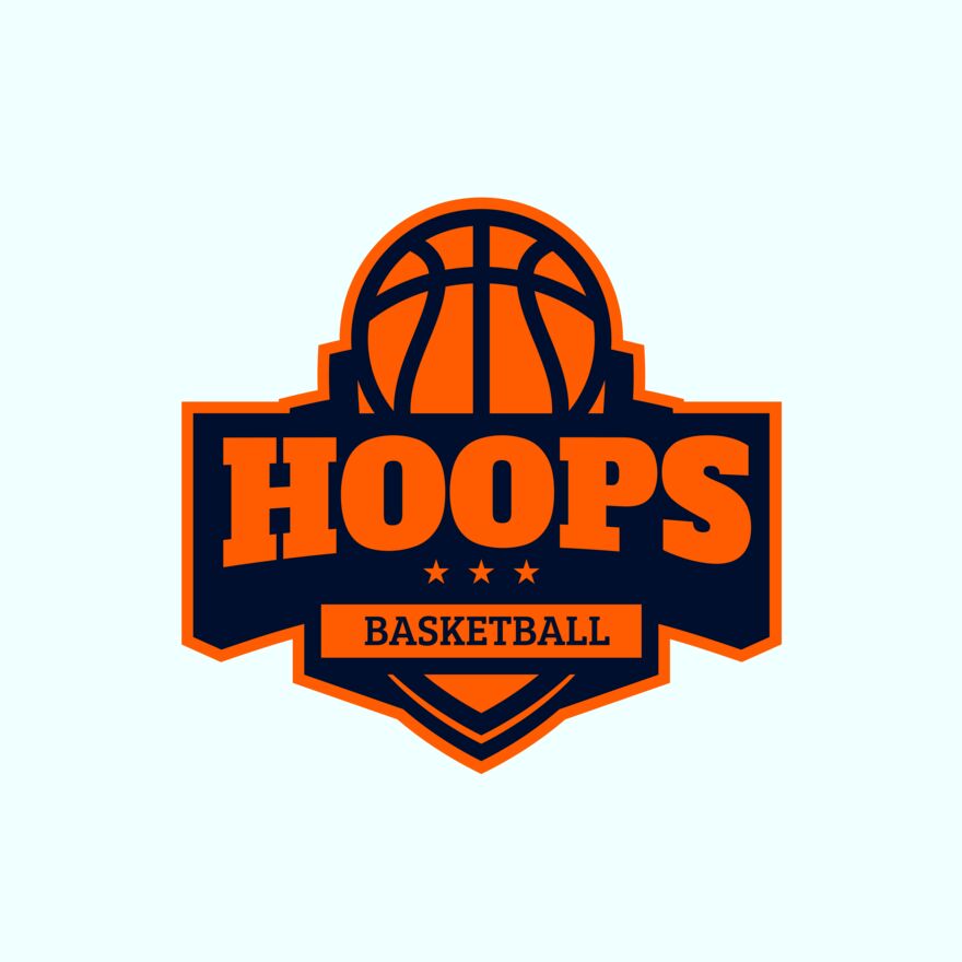 Hoops Basketball logo template 03 Thumbnail
