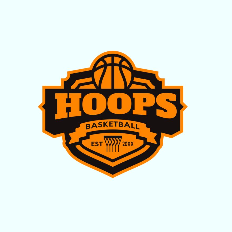 Hoops Basketball logo template 04 Thumbnail