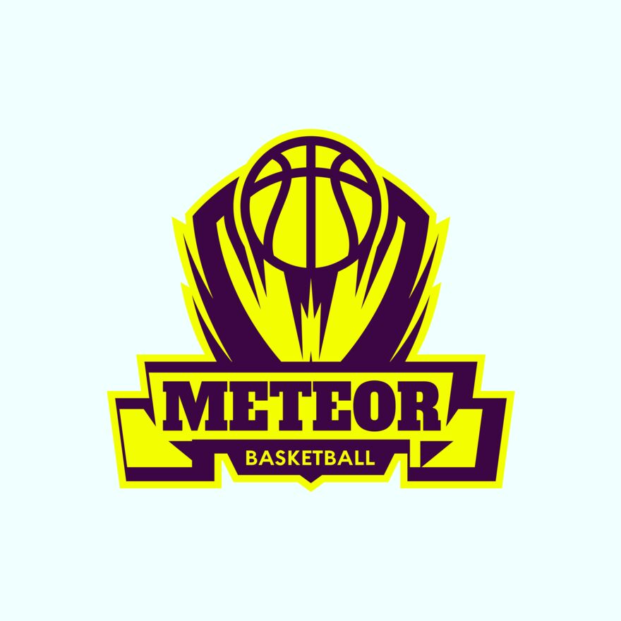 Meteor Basketball Logo Template Thumbnail