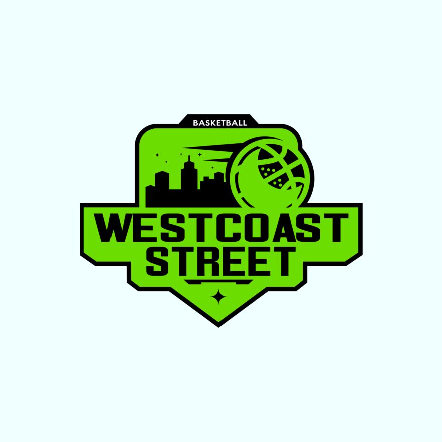 Westcoast Street Basketball logo template Thumbnail