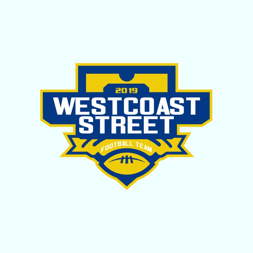 West Coast Street Football League logo template Thumbnail