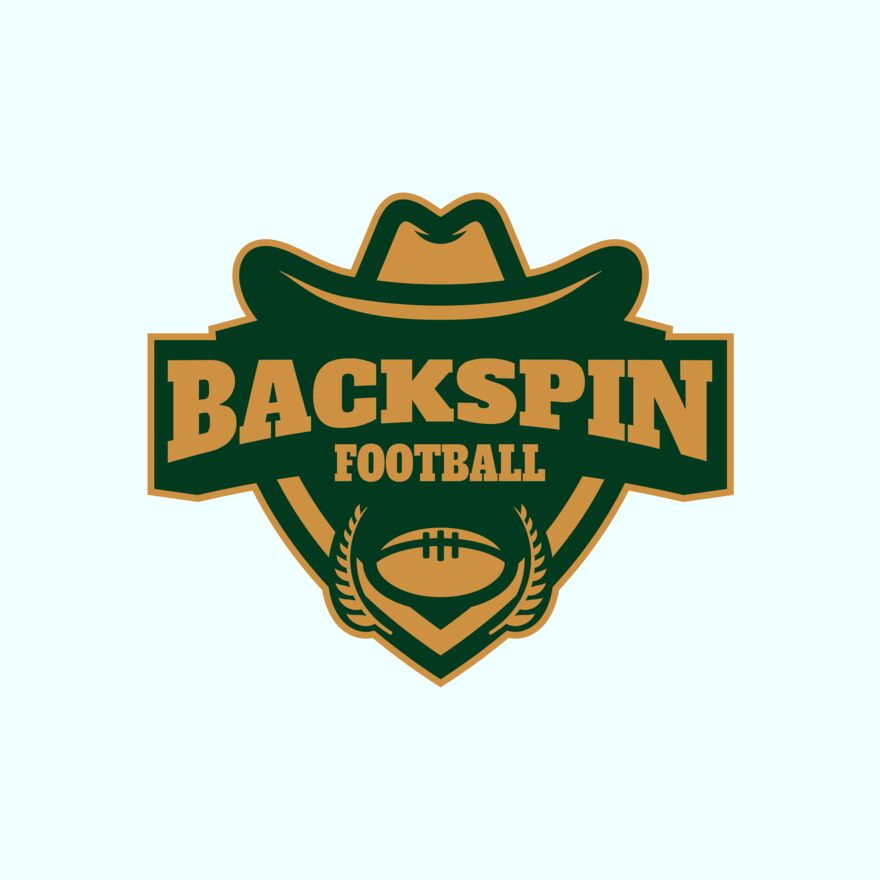 Backspin Football logo template Thumbnail