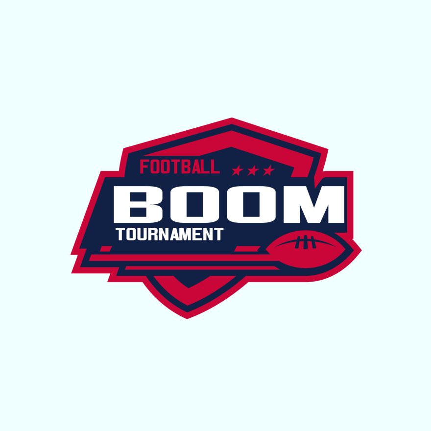 Boom Tournament Football logo template Thumbnail