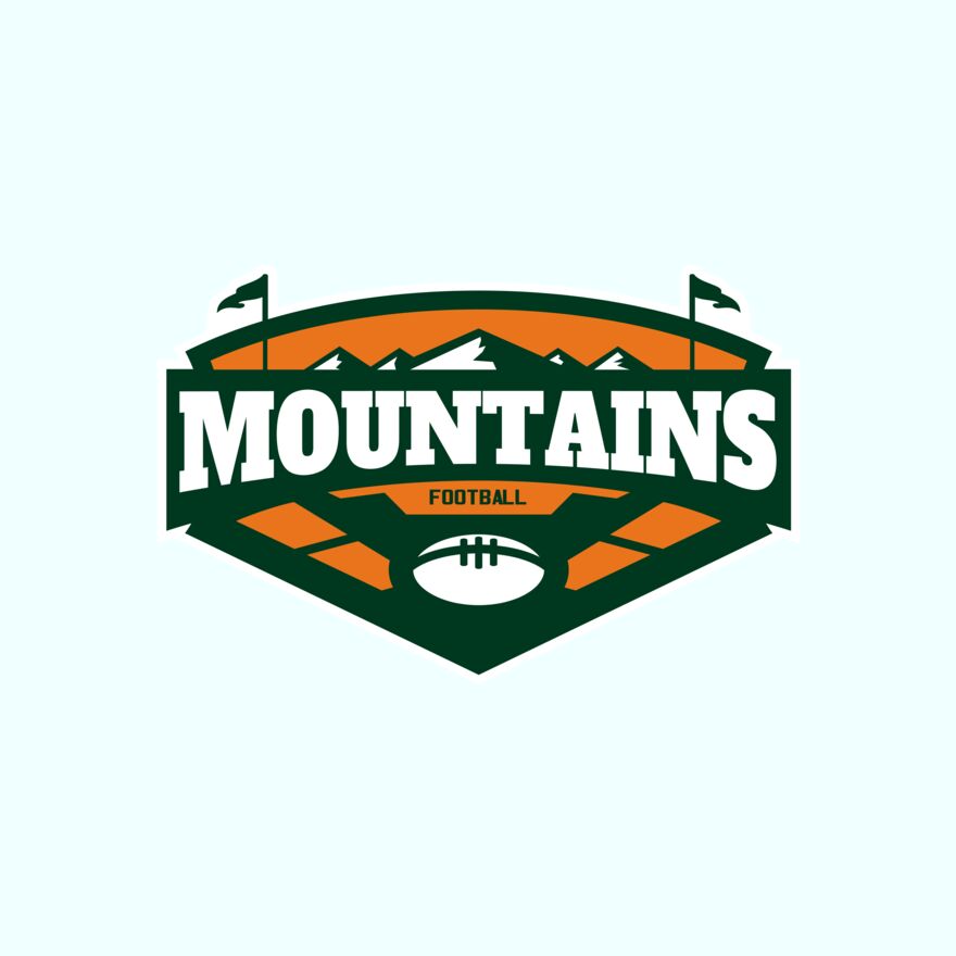 Mountains Football logo template 02 Thumbnail