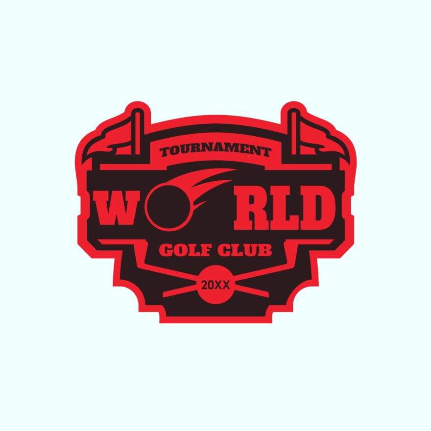 World Tournament Golf club logo template Thumbnail