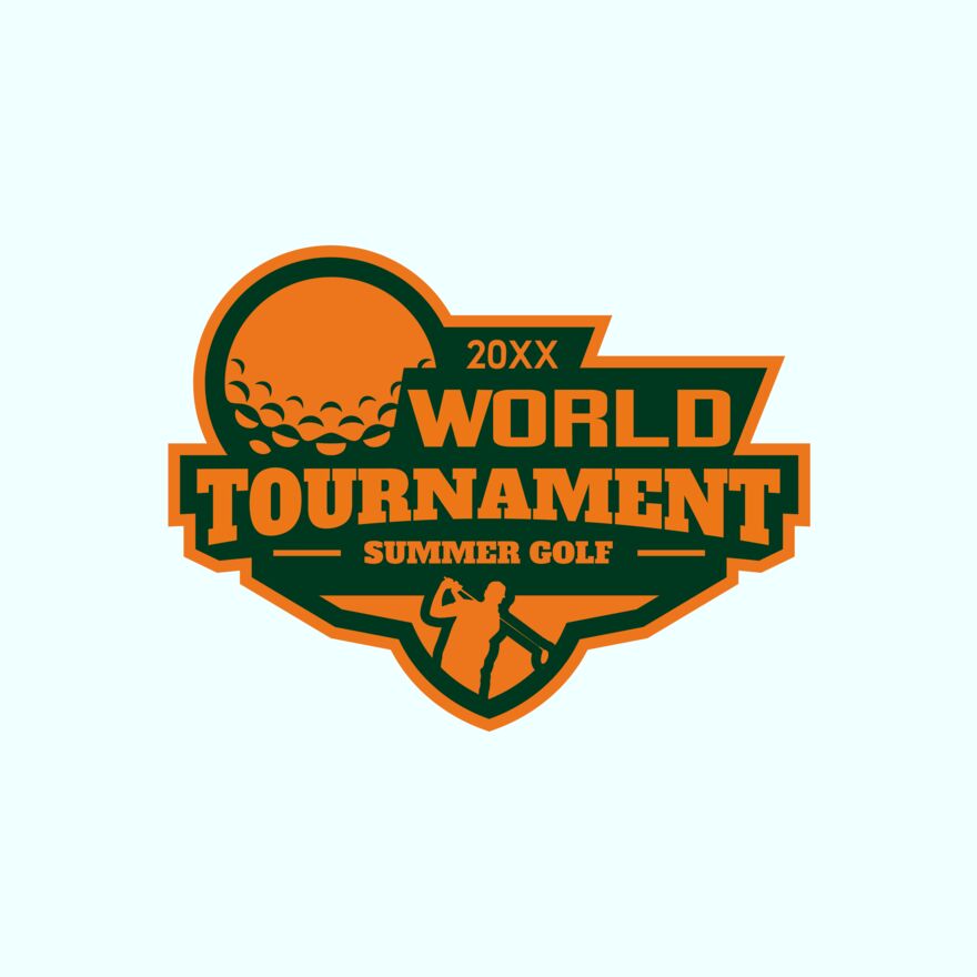 World Tournament Simmer Golf logo template Thumbnail