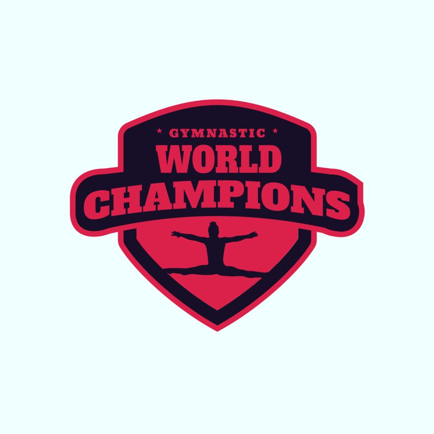 Gymnastic World Champions logo template Thumbnail