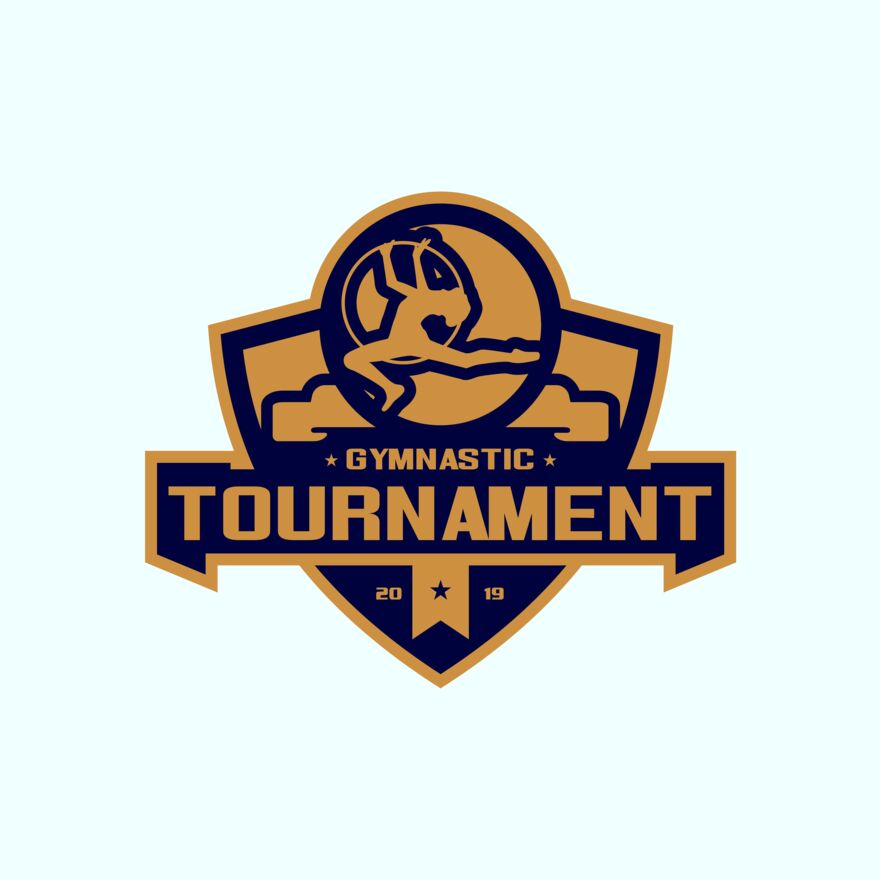 Gymnastic Tournament logo template 02 Thumbnail