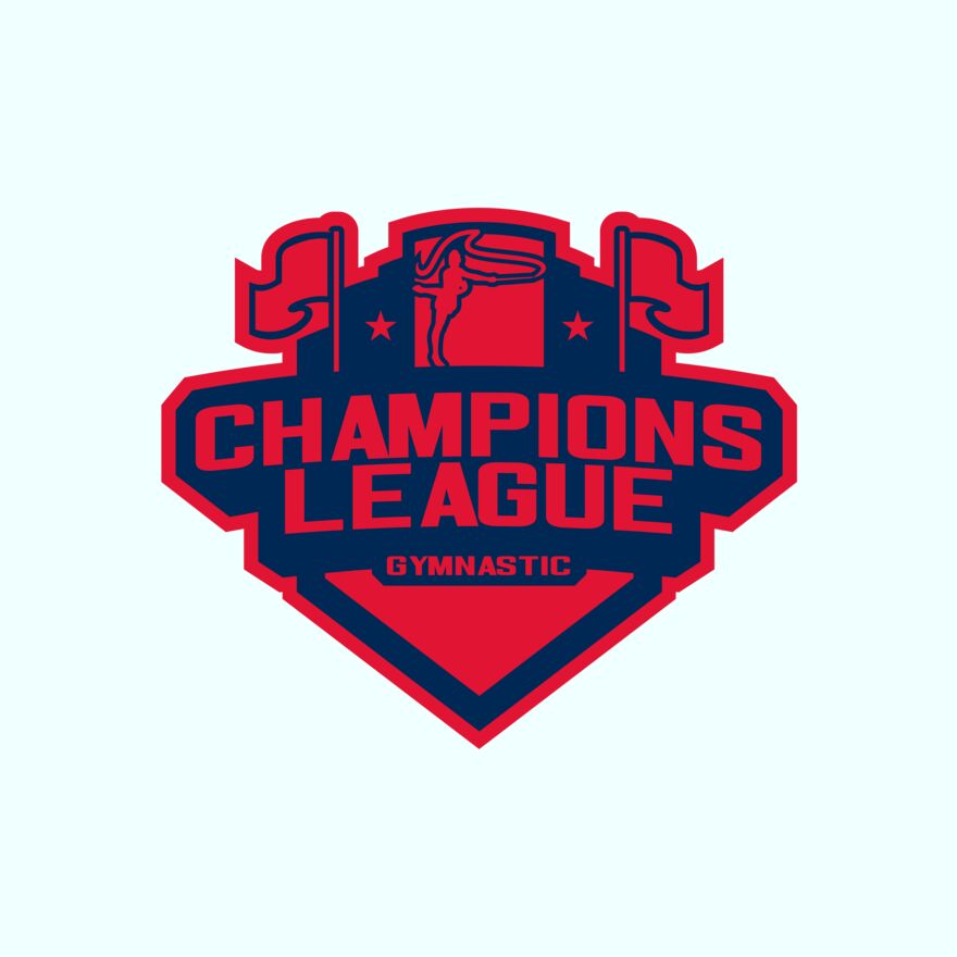 Champions League Gymnastic logo template Thumbnail