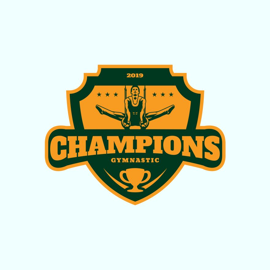 Champions Gymnastic logo template Thumbnail