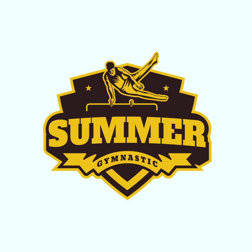 Summer Gymnastic logo template Thumbnail