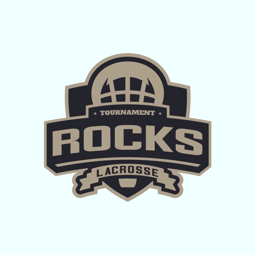 Rocks Tournament Lacrosse Logo Template Thumbnail