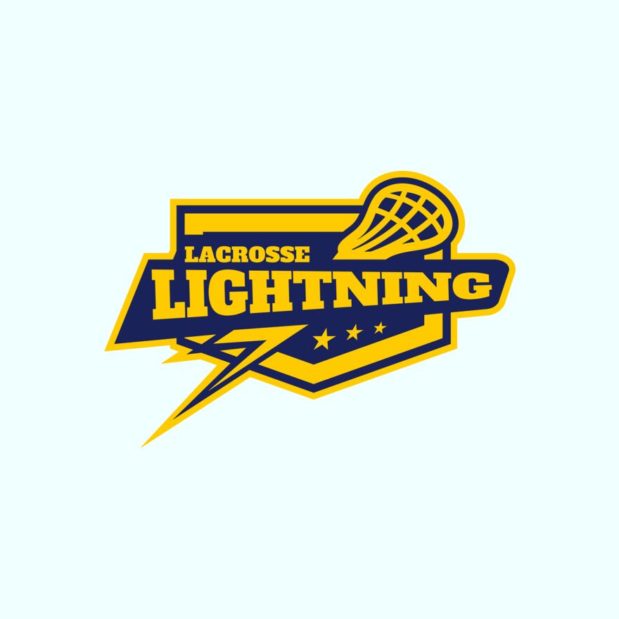 Lightning Lacrosse Logo Template Thumbnail