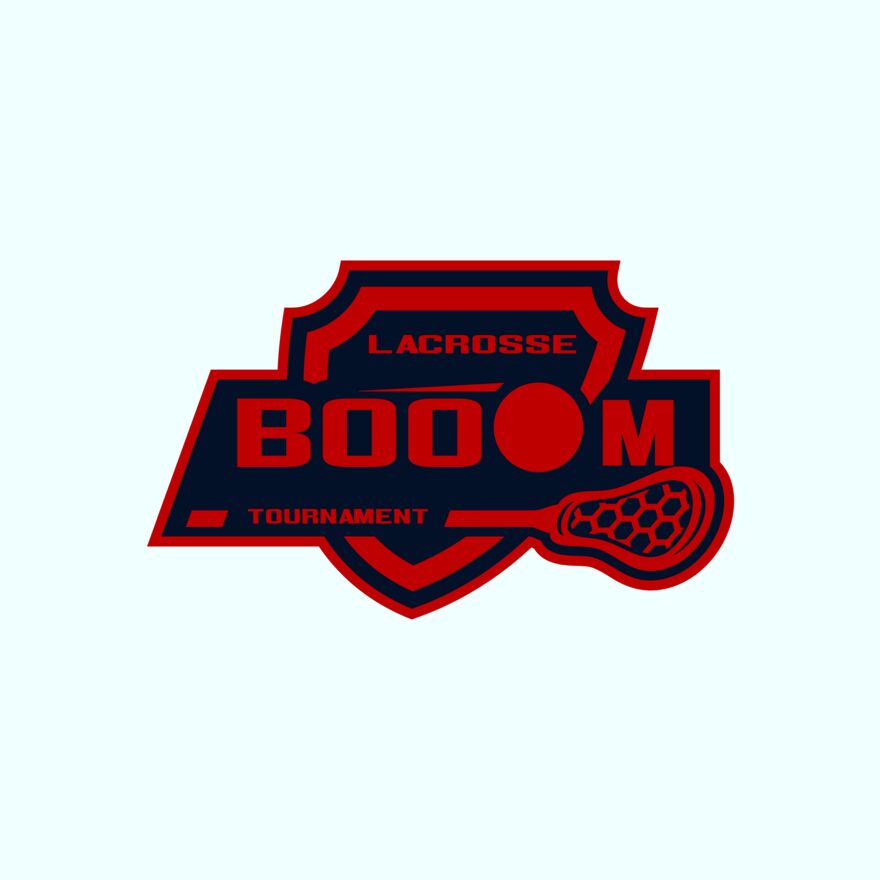 Boom Tournament Lacrosse Logo Template Thumbnail