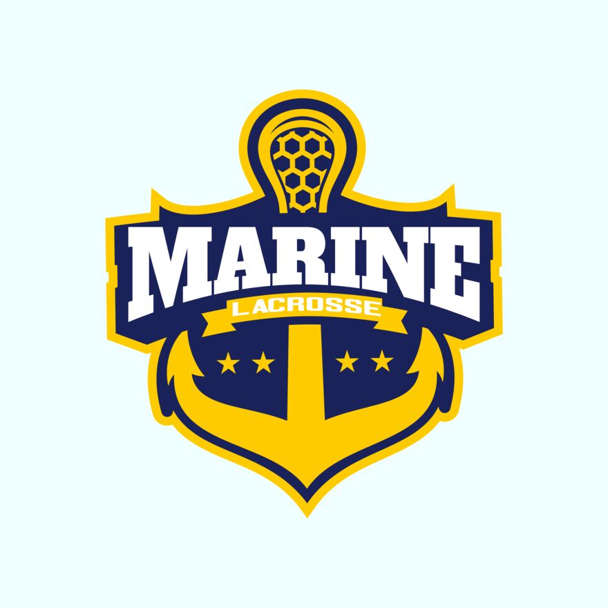 Marine Lacrosse Logo Template Thumbnail