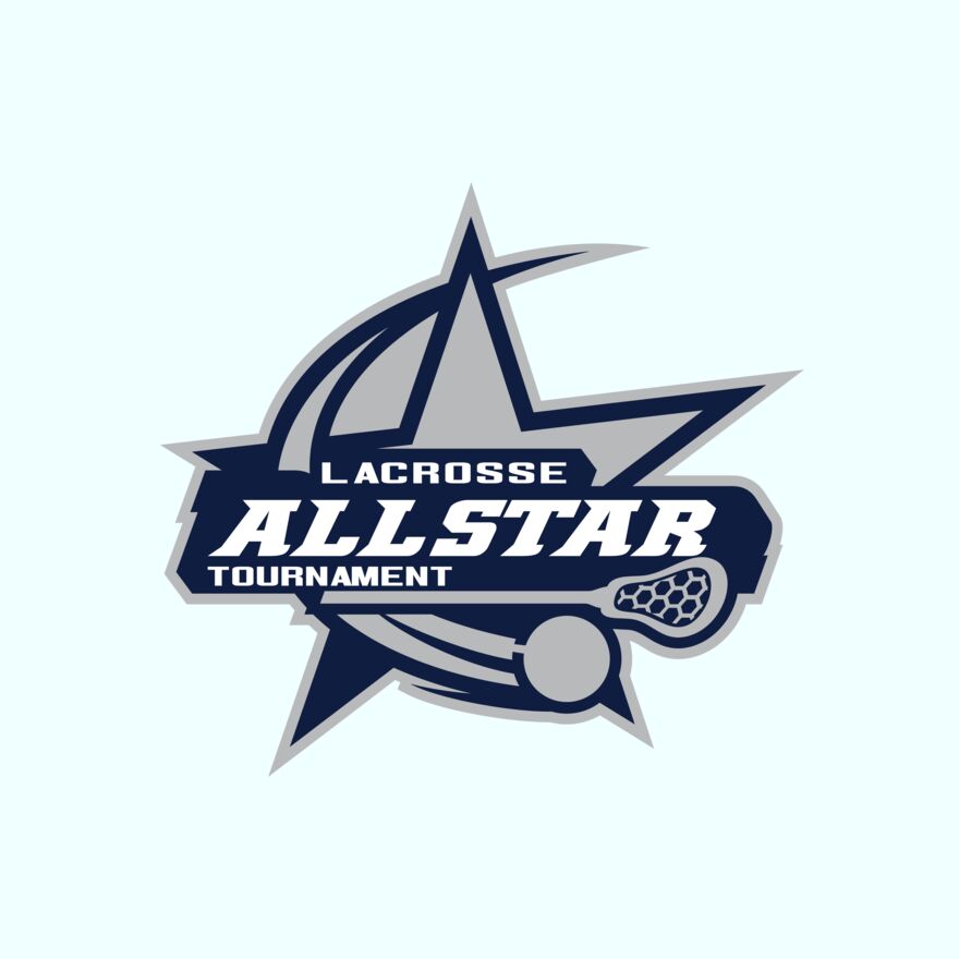 Allstar Tournament Lacrosse Logo Template 02 Thumbnail