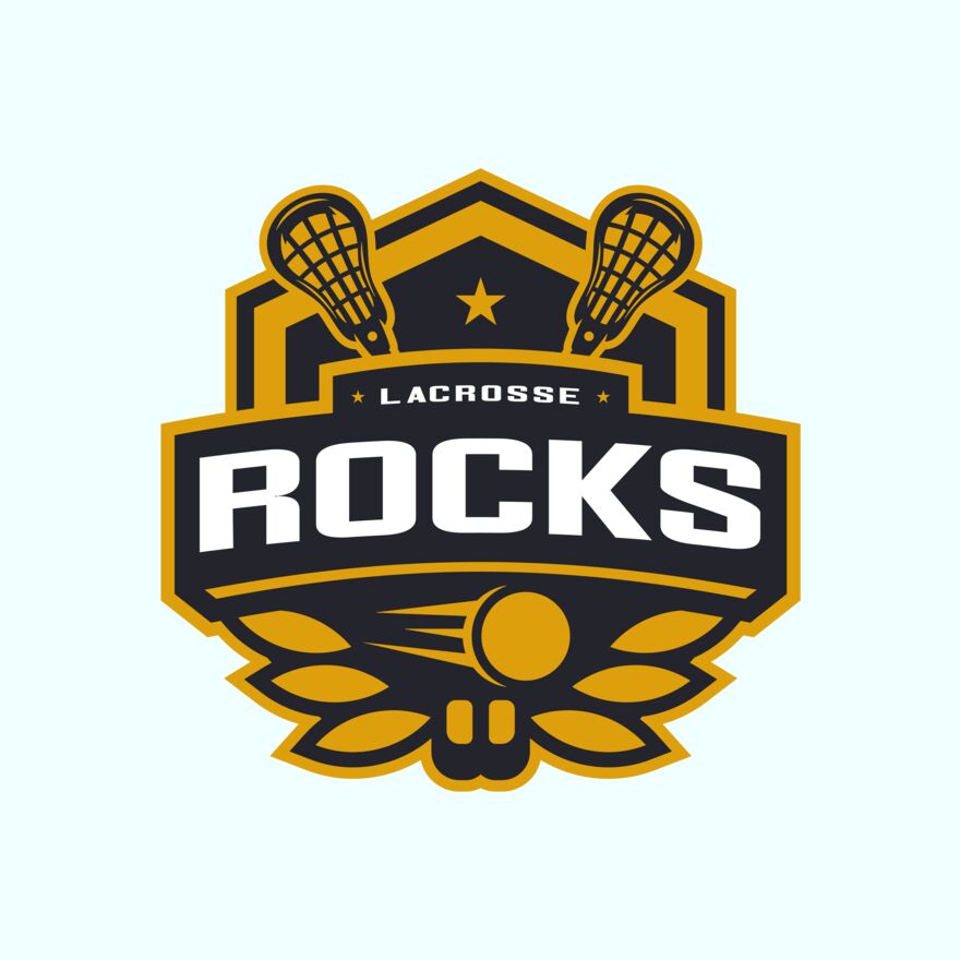 Rocks Lacrosse Logo Template Thumbnail