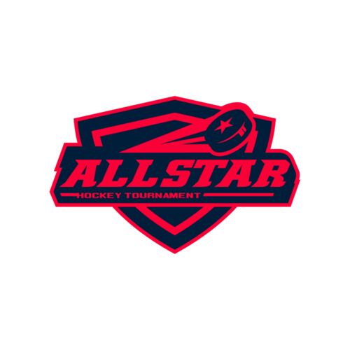 All Star Hockey Tournament logo template Thumbnail