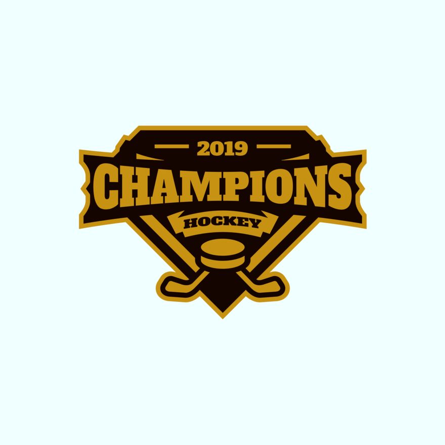 Champions Hockey logo template Thumbnail