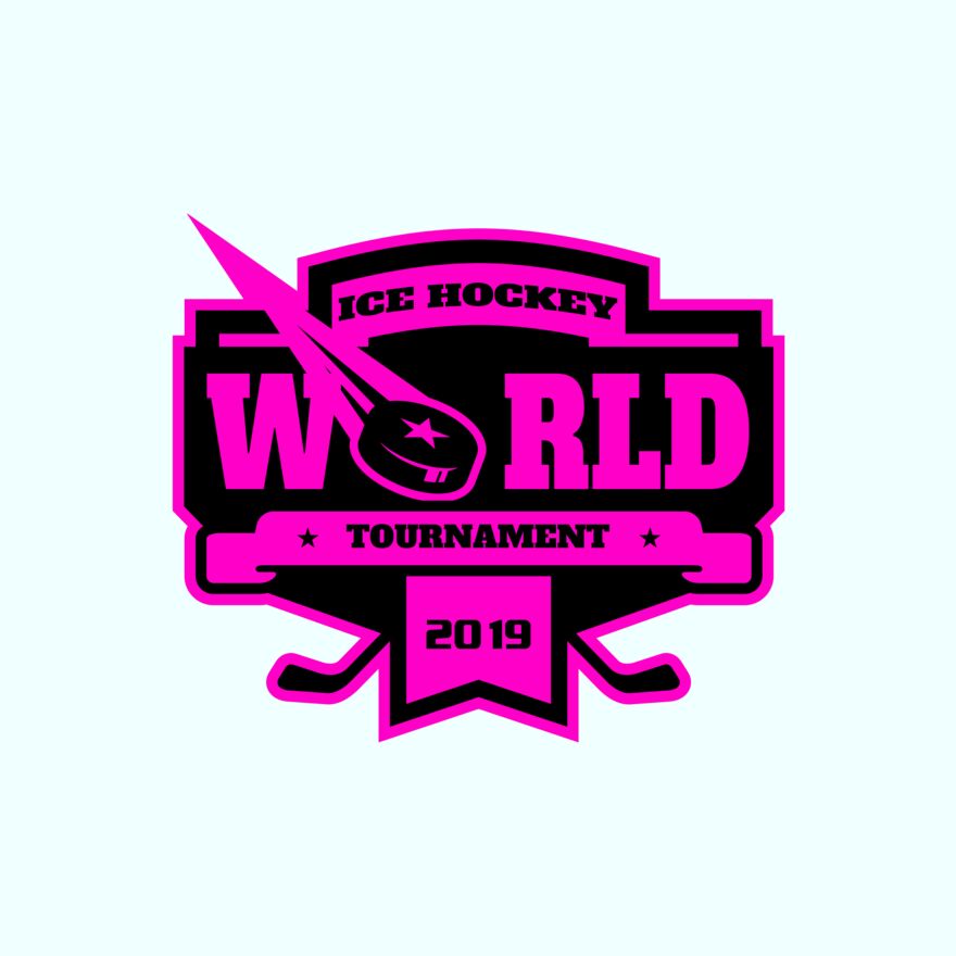 World Ice Hockey Tournament logo template Thumbnail