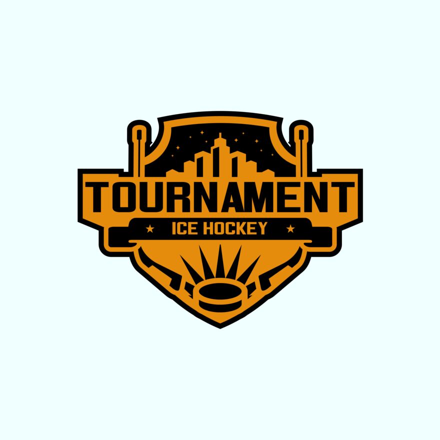 Tournament Ice Hockey logo template 02 Thumbnail
