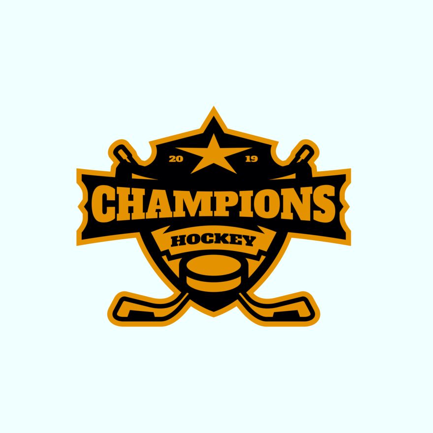 Champions Hockey logo template 02 Thumbnail
