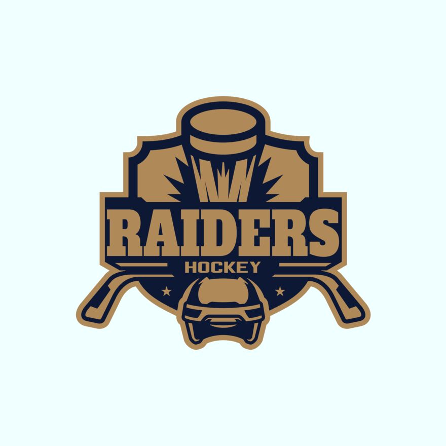 Raiders Hockey logo template Thumbnail