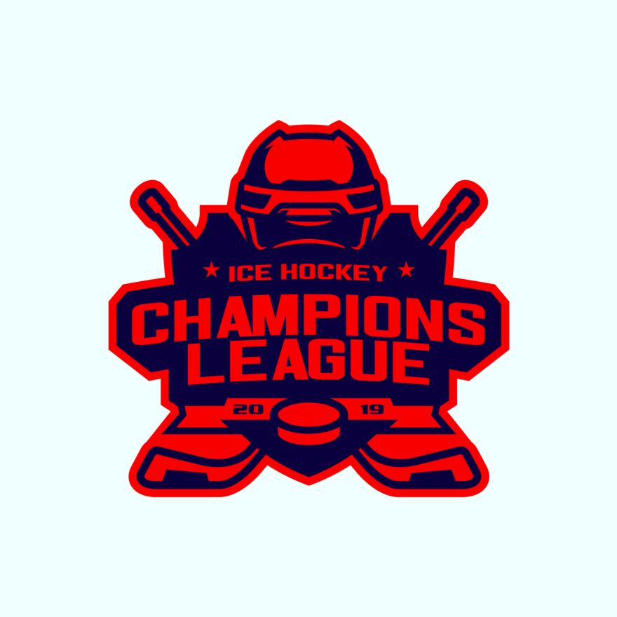 Champions League Ice Hockey logo template Thumbnail