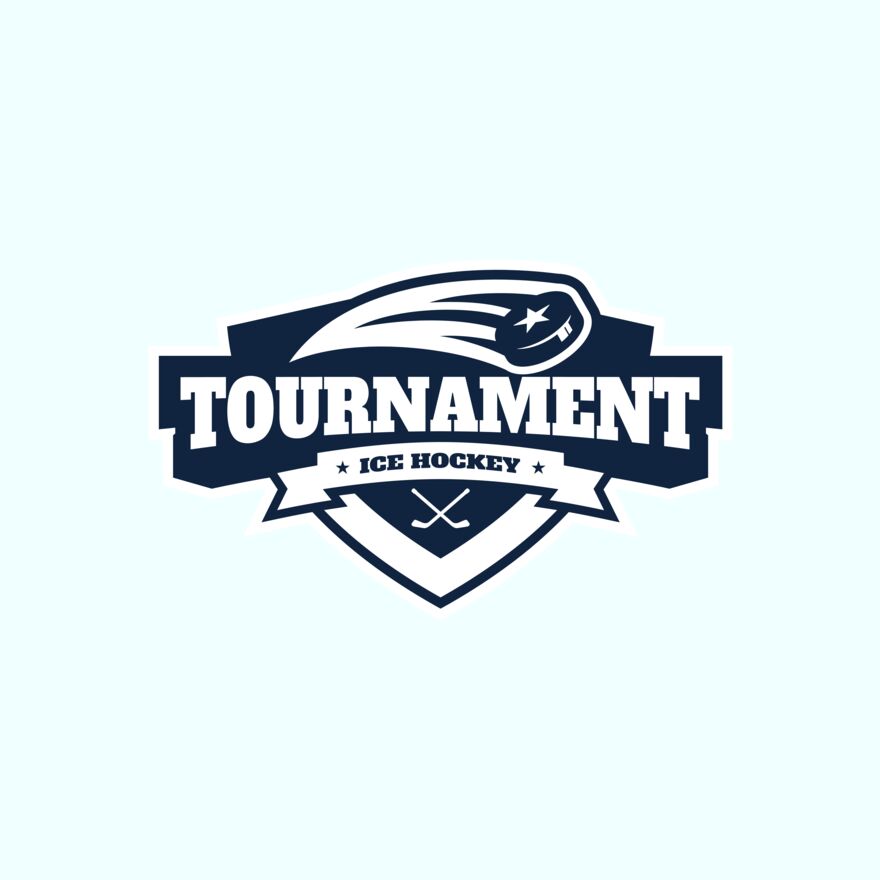 Tournament Ice Hockey logo template 02 Thumbnail