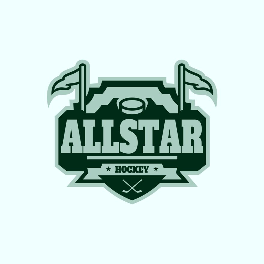 All Star Hockey Tournament logo template 02 Thumbnail