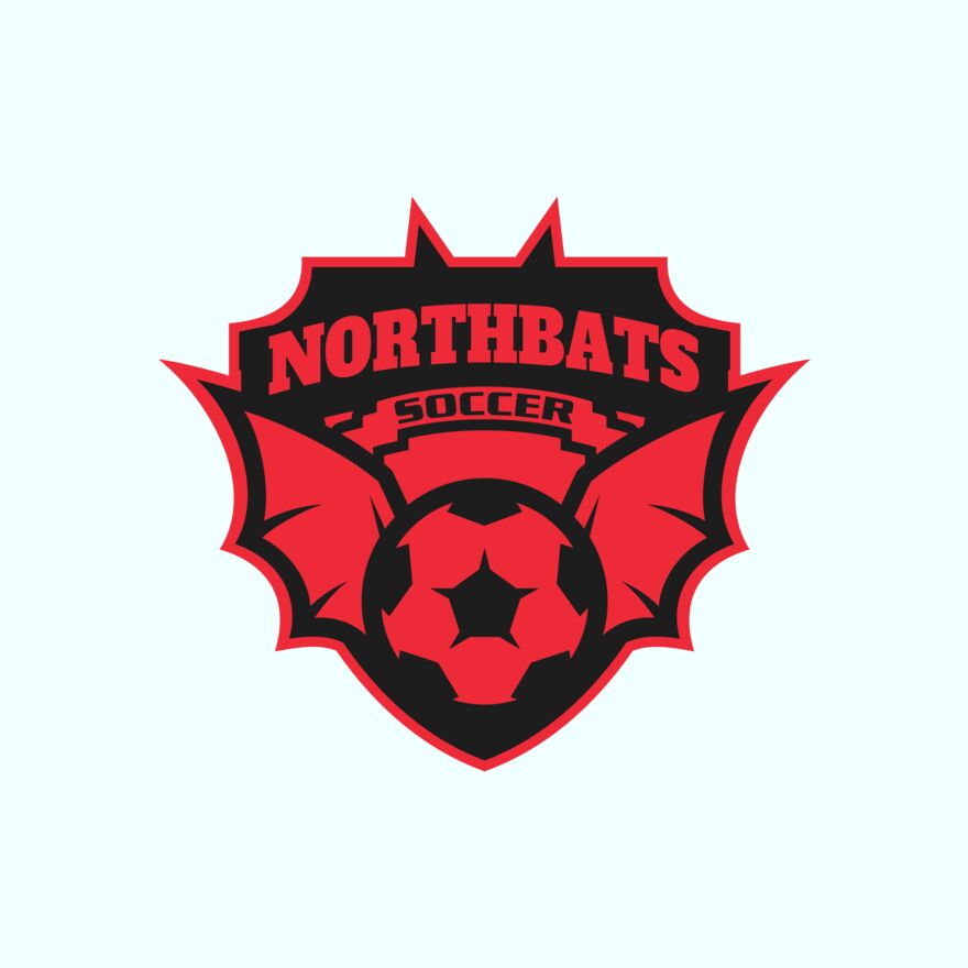 North bats Tournament Soccer logo template Thumbnail