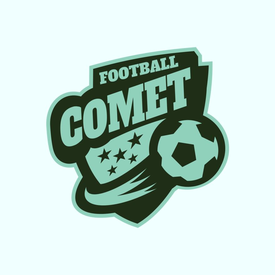 Comet Football logo template Thumbnail
