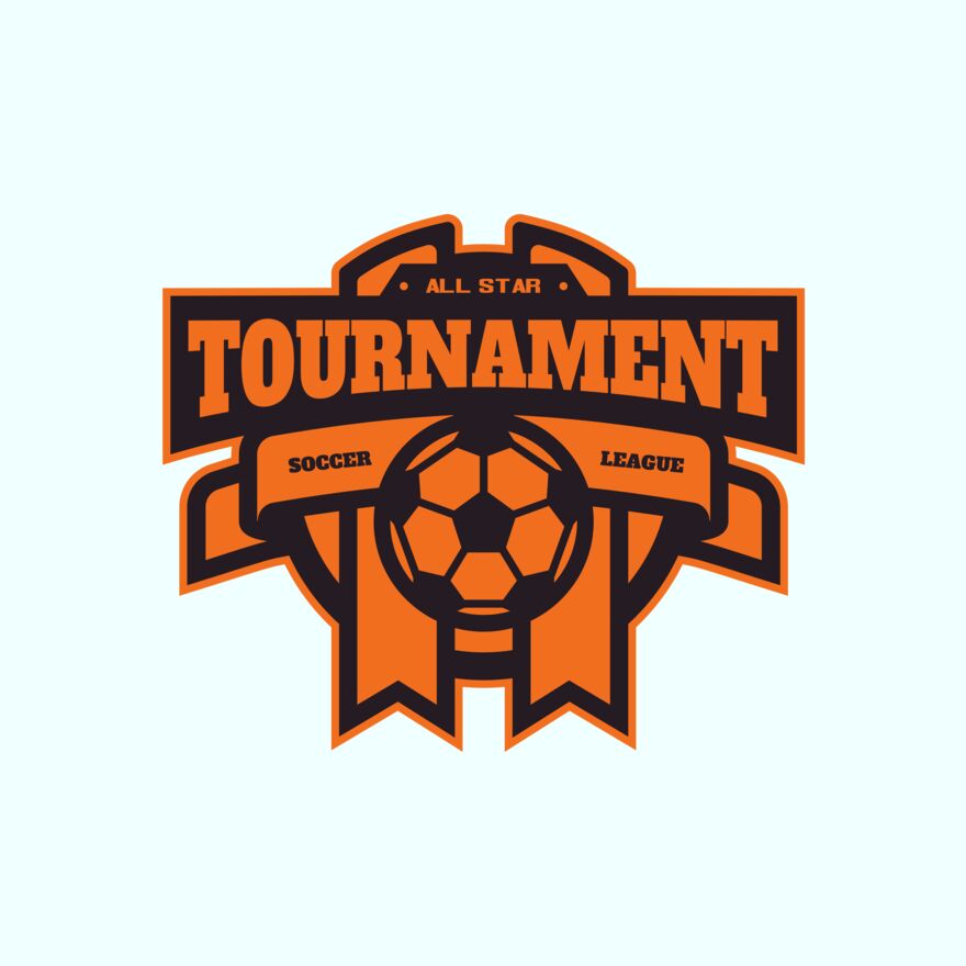 Tournament Soccer league logo template Thumbnail