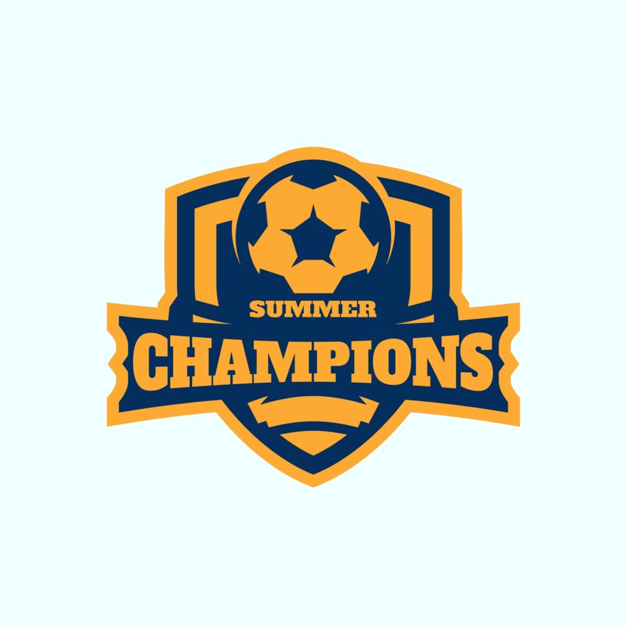 Champions Summer Soccer logo template Thumbnail