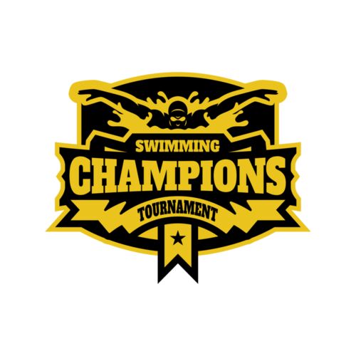 Champions Swimming Tournament logo template Thumbnail