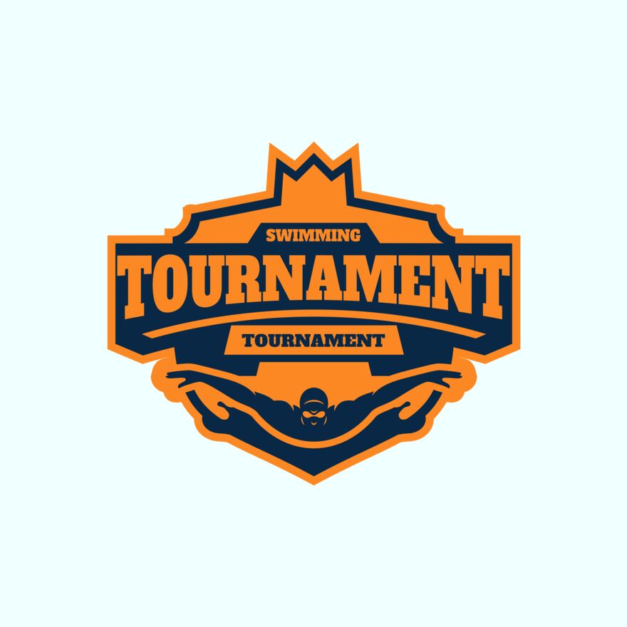 Swimming Tournament logo template Thumbnail