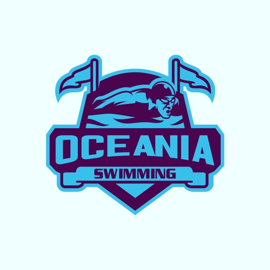 Oceania Swimming logo template Thumbnail