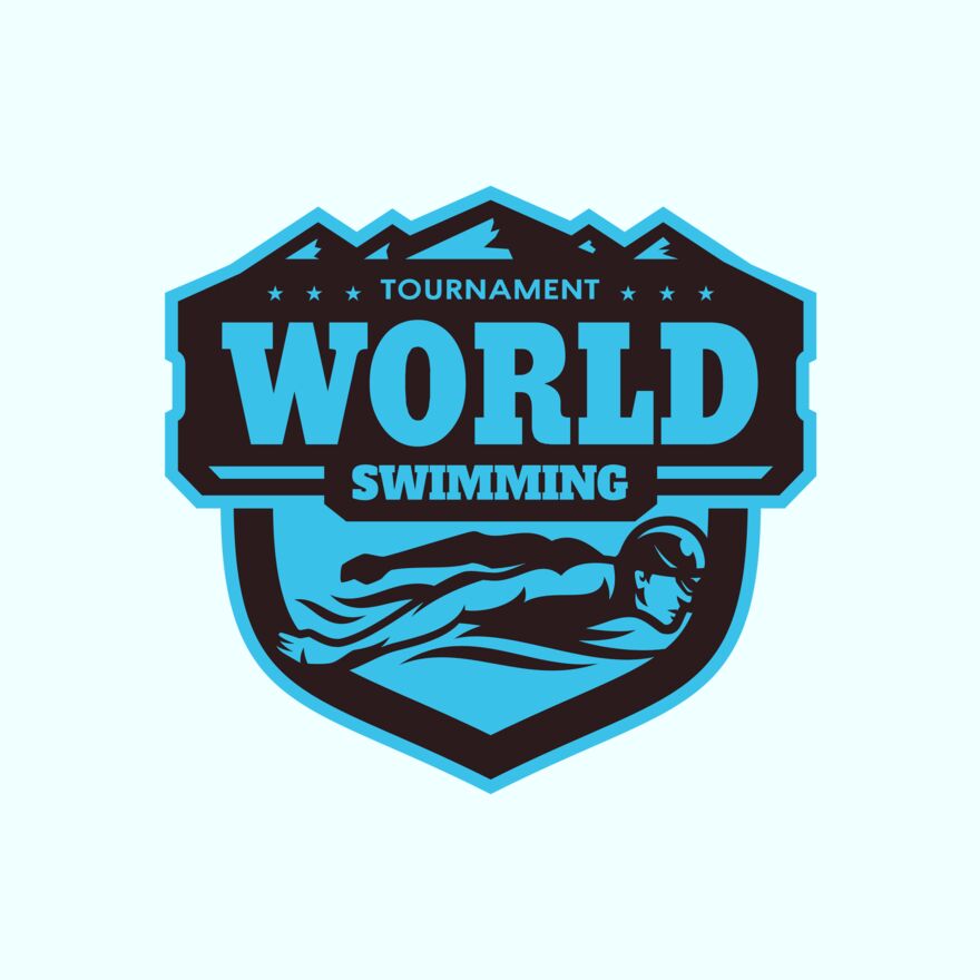 World Tournament Swimming logo template Thumbnail