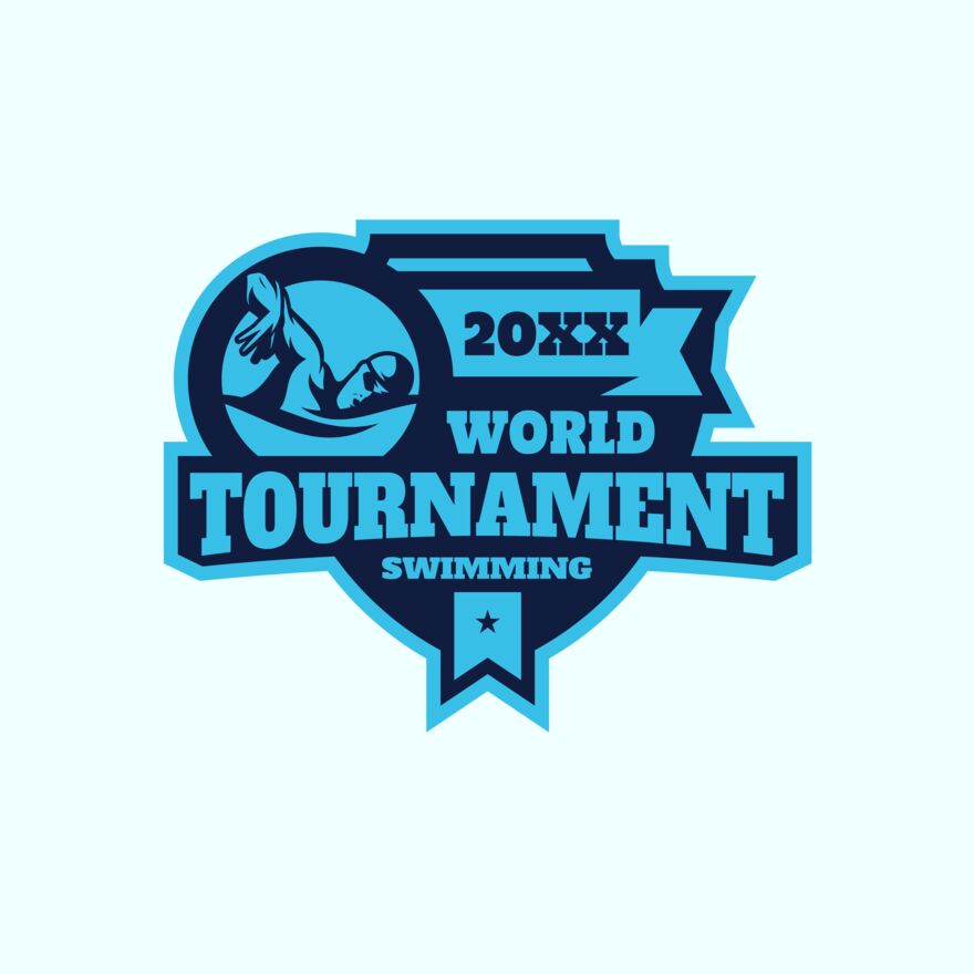 Tournament World  Swimming logo template Thumbnail