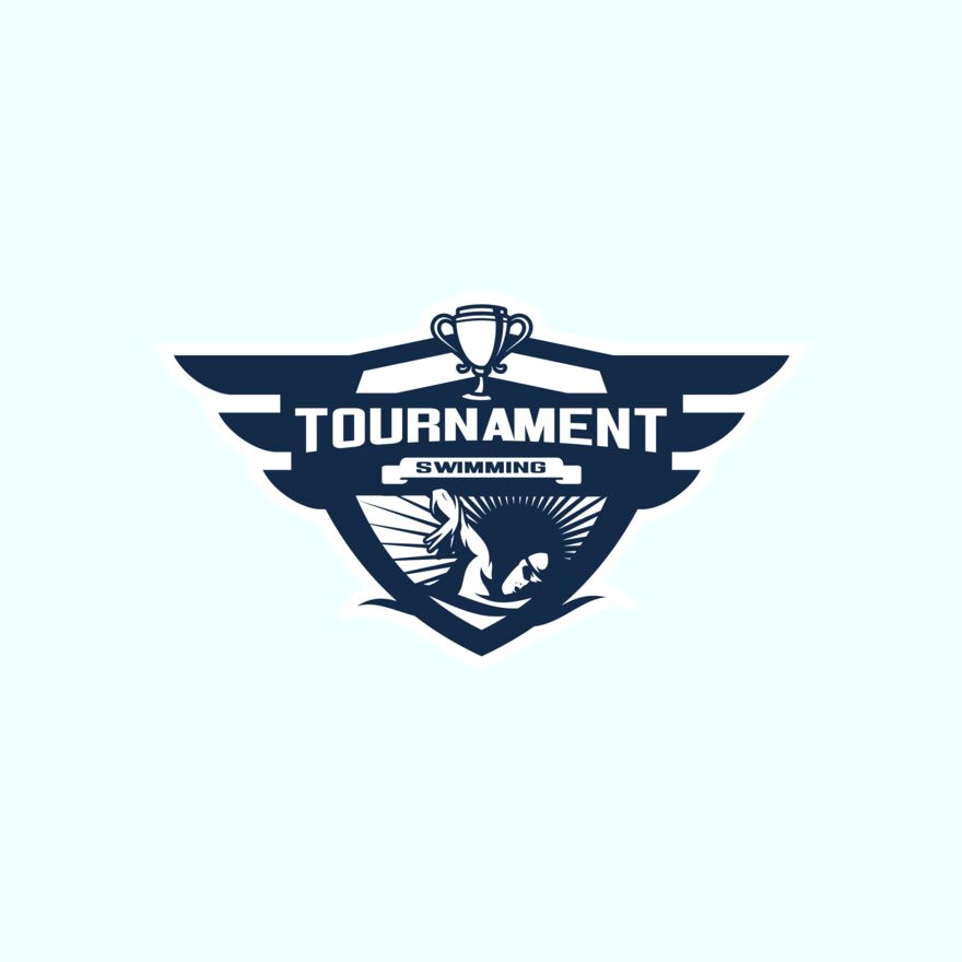 Swimming Tournament logo template 04 Thumbnail