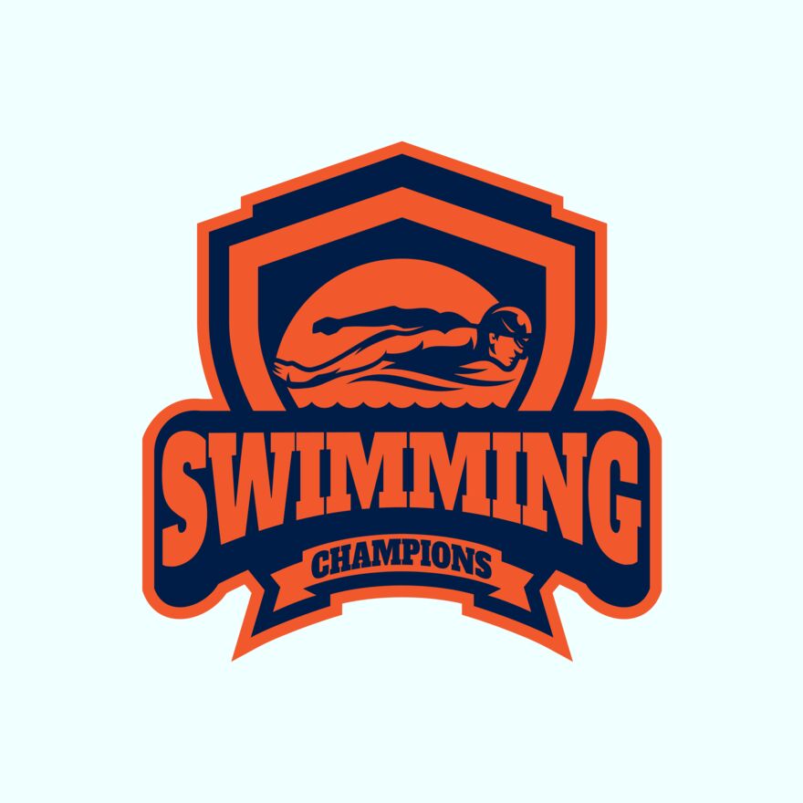 Swimming Champions logo template Thumbnail