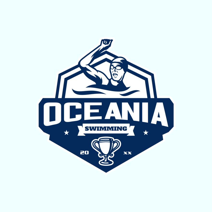 Oceania Swimming logo template Thumbnail